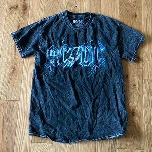 AC/DC Black and Blue Rock Band Tee